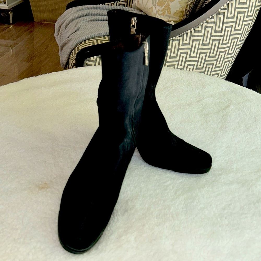 Women’s DP Designer Platform Black Ankle Sexy Boots Size 8.5